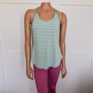 CALIA by Carrie Underwood, Move Stripe Racerback Athletic Tank-Blue Nile - Small